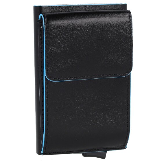 Piquadro Blauw Vierkant Creditcardetui Leer 6 cm