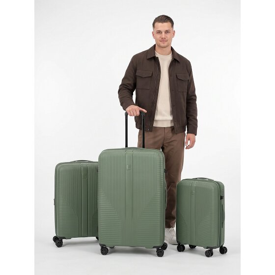 Travelite Air Stripe 4 wielen Kofferset 3-delig met uitbreidingsplooi