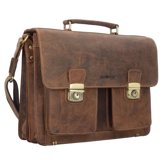 Greenburry Vintage aktetas leer 40 cm
