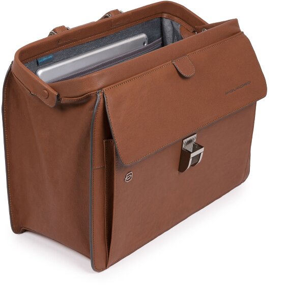 Piquadro Zwarte vierkante aktetas Leer 37 cm