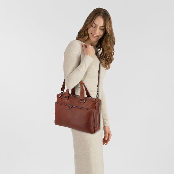 Plevier Vintage Larry Koffer Leer 40 cm Laptop compartiment