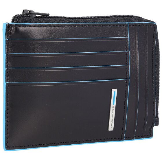 Piquadro Blauw Vierkant Creditcardetui RFID Leer 12 cm