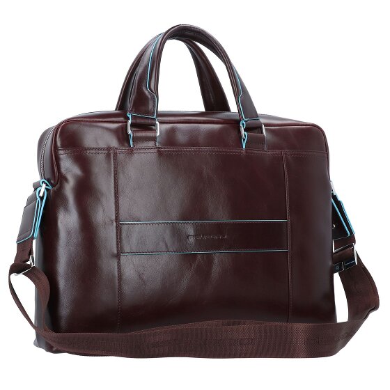 Piquadro Blauwe Square Briefcase III Leder 40 cm Laptopcompartiment