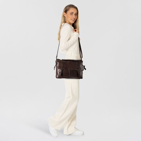 Harbour 2nd Ashton Boodschapper Leer 25 cm Laptop compartiment