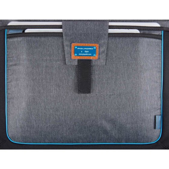 Piquadro Blauwe Square Briefcase III Leder 39 cm Laptopcompartiment