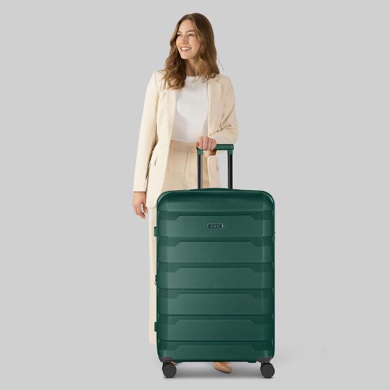 d&n South Dakota 4 wielen Trolley L 76 cm met uitbreidingsplooi
