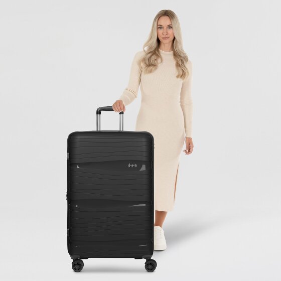 d&n Travel Line 4300-Plus 4 wielen Trolley L 76 cm met uitbreidingsplooi