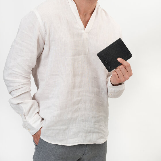 Police Portemonnee RFID leer 9.5 cm uitklapbaar