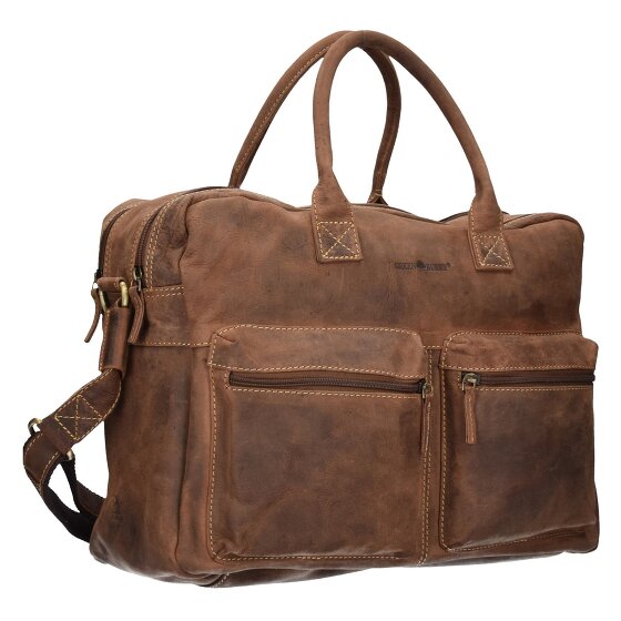Greenburry Vintage aktetas Leer 40 cm Laptopcompartiment