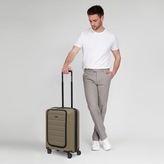Redolz Essentials 17 4-wiel cabine trolley 55 cm soft-pocket laptop compartiment