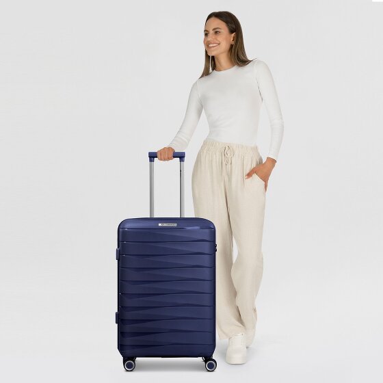 Franky London 4 wielen Trolley M 65 cm met uitbreidingsplooi