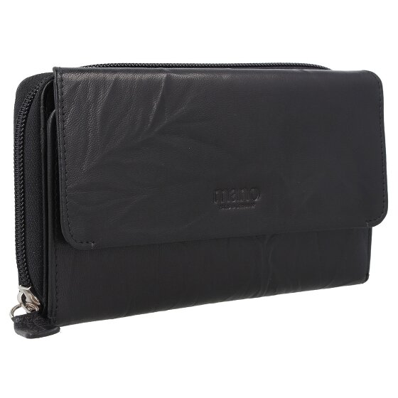 mano Donna Aurona Portemonnee RFID Leer 18 cm