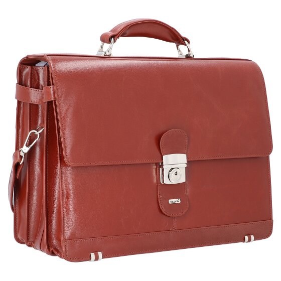 Alassio Mocca aktetas leer 38 cm laptopvak