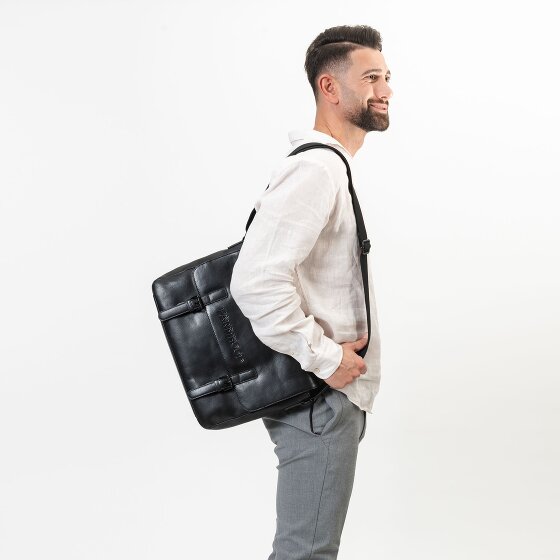 Farmhood Memphis Aktetas Messenger Leer 38 cm Laptop compartiment