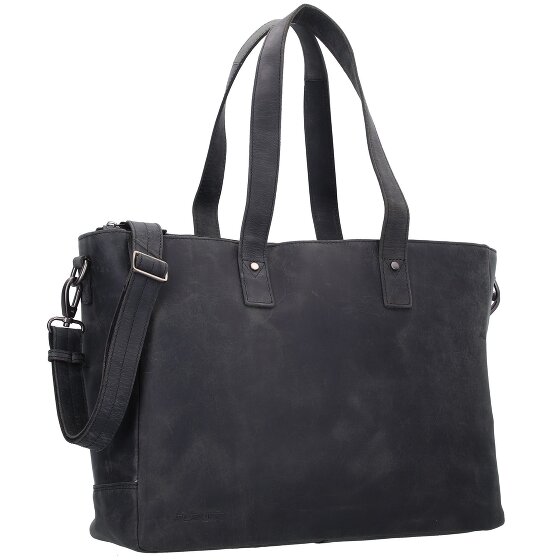 Plevier Shopper tas leer 41 cm laptop compartiment