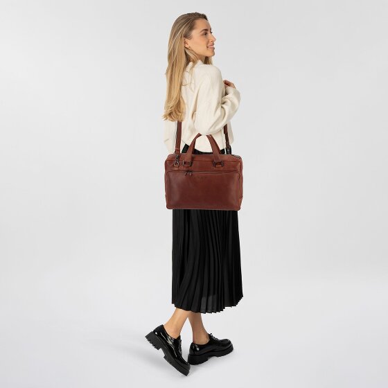 Plevier Vintage Bill Koffer Leer 40 cm Laptop compartiment