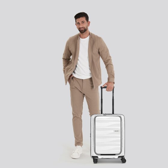 Bergpfeil Travel 4 wielen Cabinewagen 55 cm Laptopvak met uitbreidingsplooi