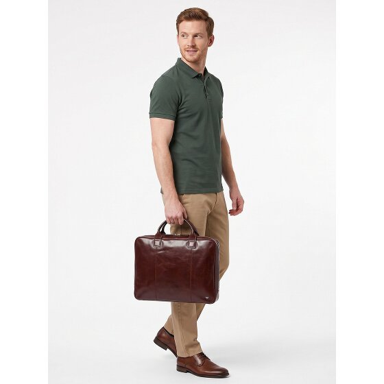 Golden Head Colorado Aktentas RFID-bescherming Leder 38 cm Laptopvak