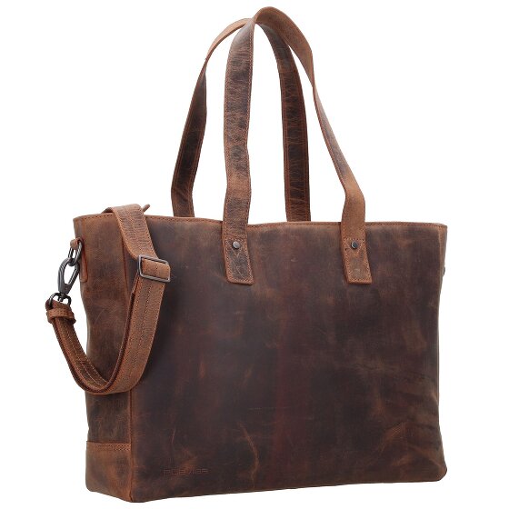 Plevier Shopper tas leer 41 cm laptop compartiment