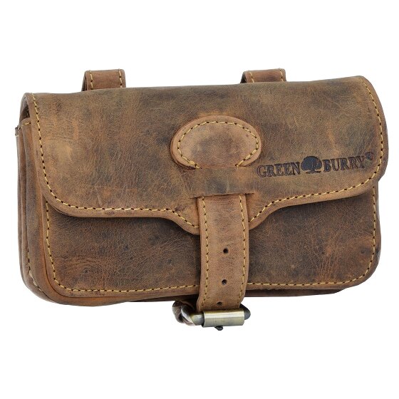 Greenburry Vintage militair heuptasje leer 16 cm