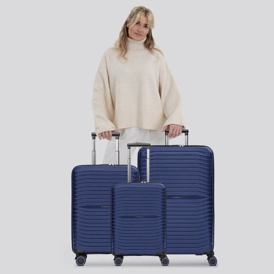 Stratic Shine 4 wielen Kofferset 3-delig met uitbreidingsplooi