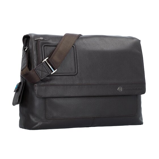 Piquadro Vibe Aktetas Messenger Leer 41 cm Laptop compartiment