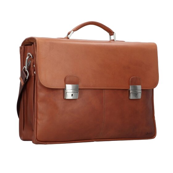 Esquire Dallas Koffer Leer 42 cm Laptop compartiment