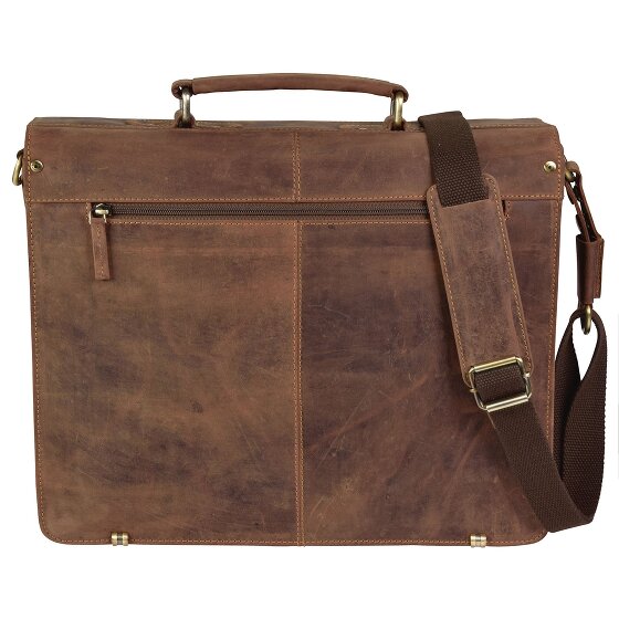 Greenburry Vintage XL aktetas leer 40 cm