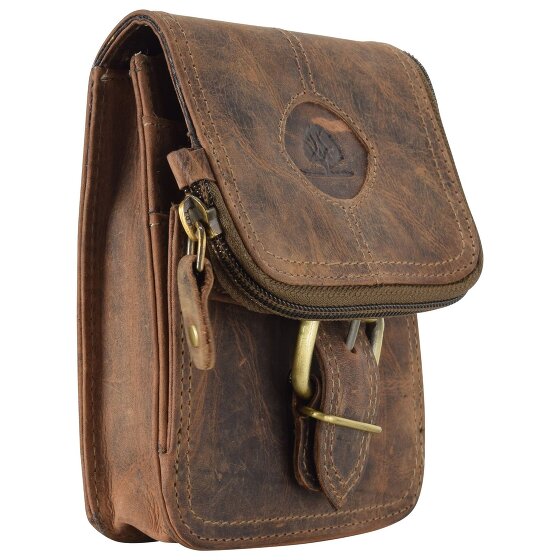 Greenburry Vintage heuptasje leer 14,5 cm