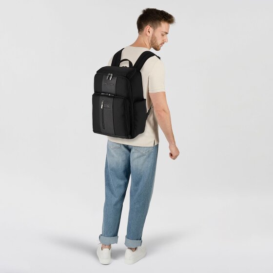 Piquadro Korte reisrugzak leer 43 cm laptopvak