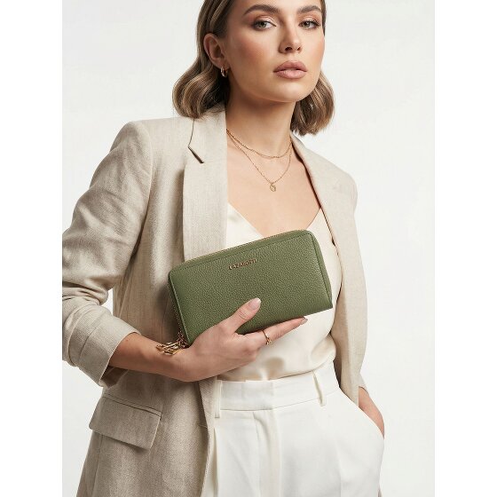 Lazarotti Bologna Leer XL Dubbele Zip-Around Portemonnee RFID Leer 20 cm