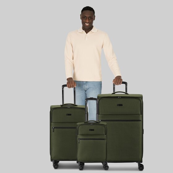 bugatti Valencia Soft 4 wielen Kofferset 3-delig met uitbreidingsplooi