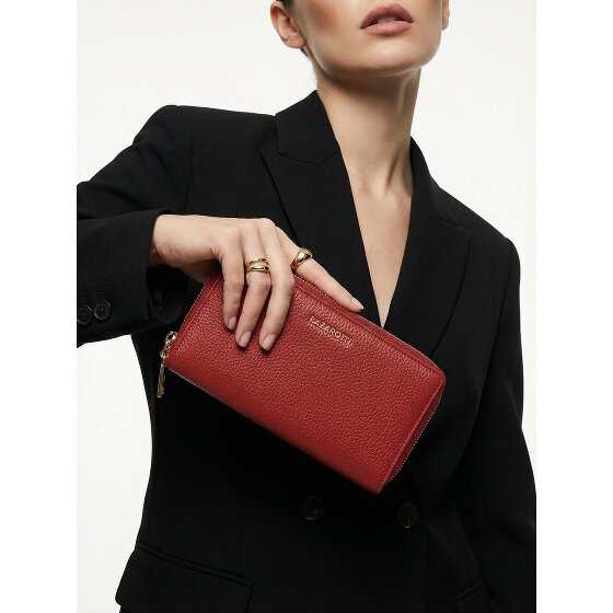 Lazarotti Bologna Leather XL portemonnee met dubbele ritssluiting rondom, RFID-bescherming, leer, 20 cm