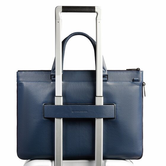Piquadro Russel Koffer RFID-bescherming Leer 42 cm Laptop compartiment