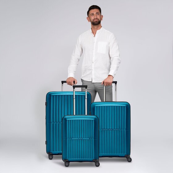 Pactastic Collectie 01 4-wiel kofferset, 3-delig, met rekbare vouw