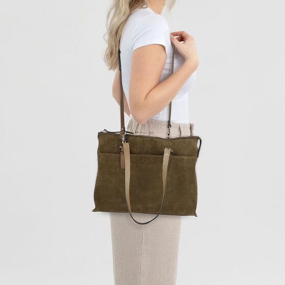 Castelijn & Beerens Nubuck Schoudertas Leer 40 cm Laptop compartiment