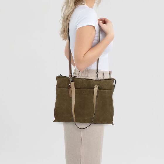 Castelijn & Beerens Nubuck Schoudertas Leer 40 cm Laptop compartiment