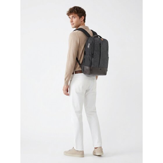 Piquadro Sync Dagrugzak RFID-bescherming Leder 47 cm Laptopvak