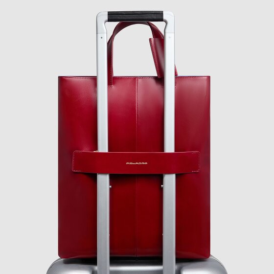 Piquadro Blue Square Schoudertas RFID-bescherming Leer 30 cm Laptop compartiment