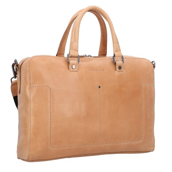 Harold's Caugio Koffer Leer 41 cm Laptop compartiment