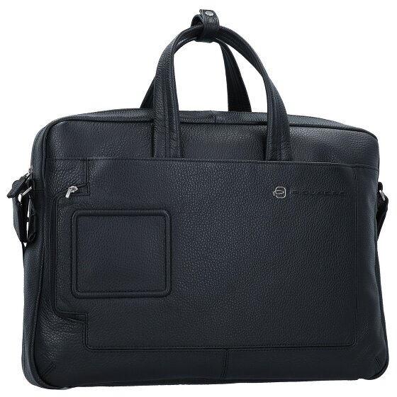 Piquadro Aktetas leer 44 cm laptop compartiment