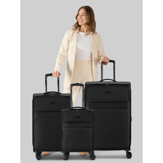 bugatti Valencia Soft 4 wielen Kofferset 3-delig met uitbreidingsplooi