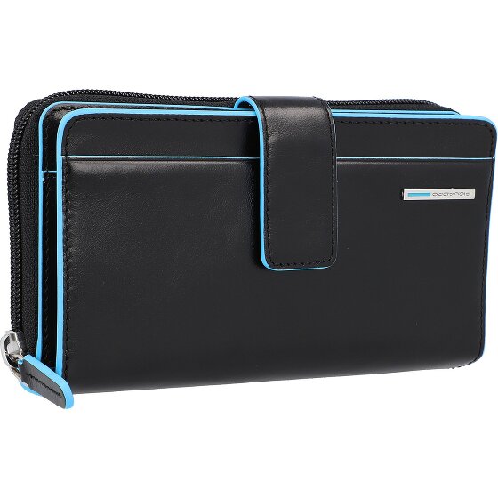 Piquadro Blauwe Vierkante Portemonnee RFID Leer 17,5 cm