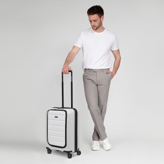 Redolz Essentials 17 4-wiel cabine trolley 55 cm soft-pocket laptop compartiment