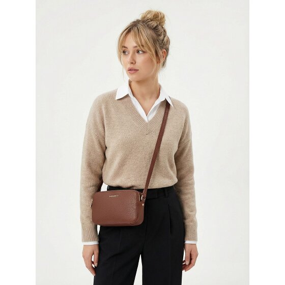 Lazarotti Bologna Leren Schoudertas Camera-Tas Leer Dubbele Ritssluiting 18 cm