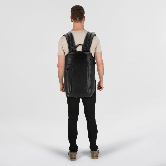 Piquadro P15S Dagrugzak Leer 40 cm Laptop compartiment