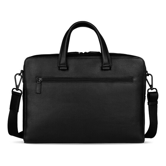 bugatti Black Koffer Leer 39 cm Laptop compartiment