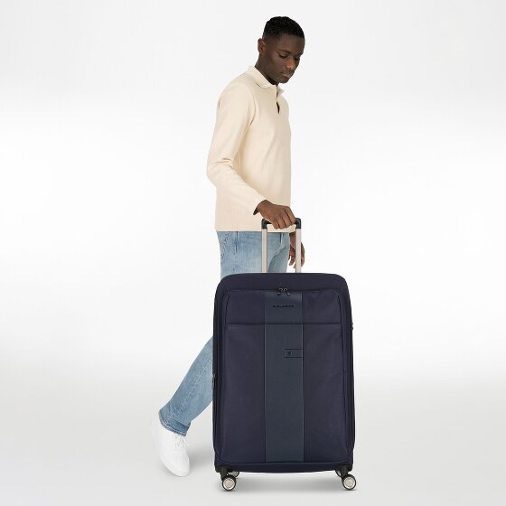 Piquadro Brief 4 wielen Trolley 78 cm met uitbreidingsplooi