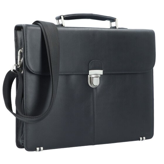 Esquire Oxford aktetas leder 40 cm Laptopcompartiment