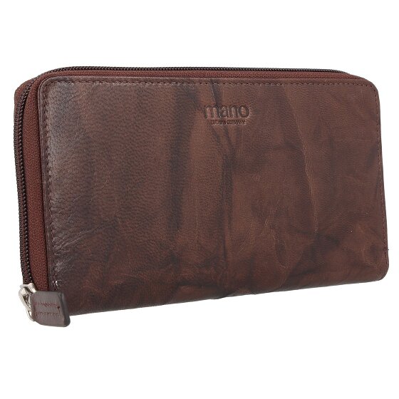mano Donna Aurona Portemonnee RFID Leer 19 cm